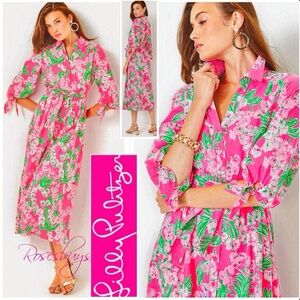 Lilly Pulitzer Amrita Midi Shirt Dress In Roxie Pink Worth A Look Size 4